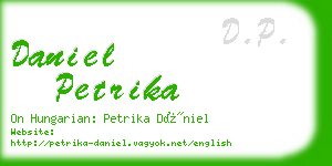 daniel petrika business card